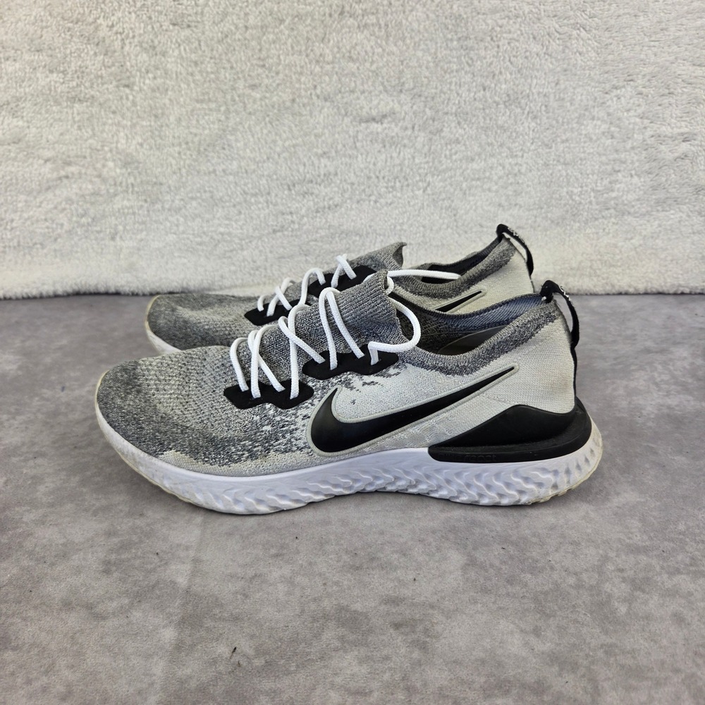 Nike Epic React Flyknit Mens Grey Black Running Shoes AQ0067-002